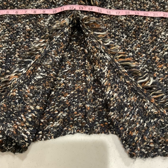 Chico's Soft Chunky Knit Fringe Open Front Cardigan Multicolor Size 12 (Ch… - Picture 9 of 12